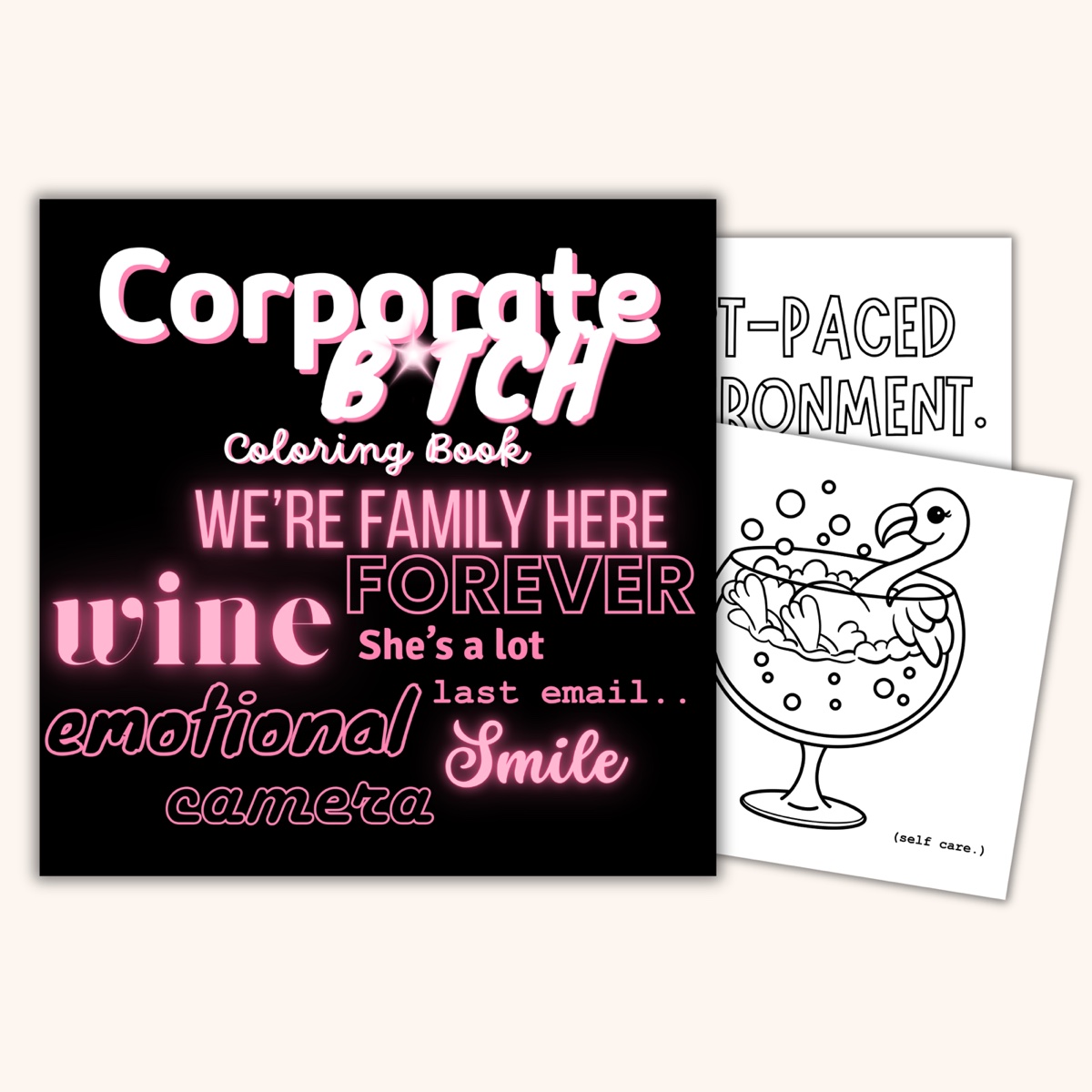 Corporate B*tch omalovánky – ukázka kancelářských motivů